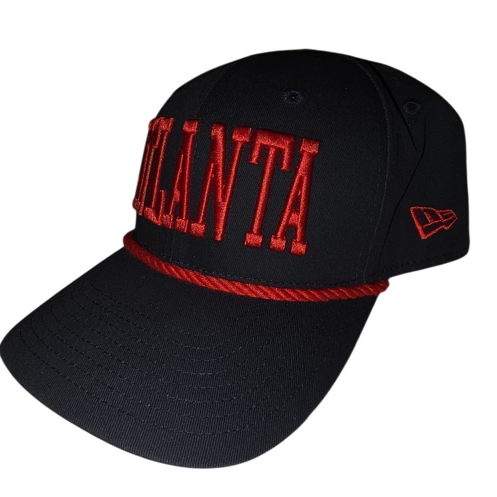 Black Cap with Red Embroidery